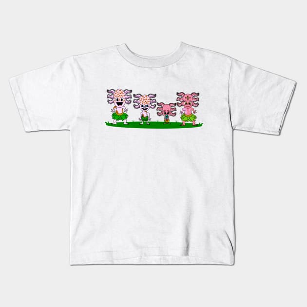 Baby Axolotls Kids T-Shirt by garciajey